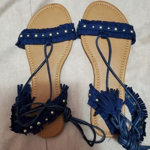 Ankle tie sandals